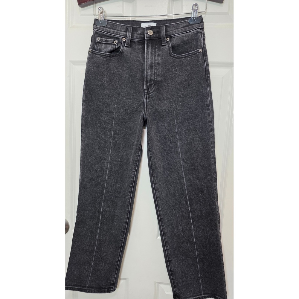 Pistola Denim Jeans Womens 26‎ Black High Rise Straight Leg Crease